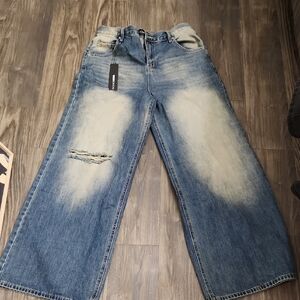 Fashion Nova Light Blue Relaxed Jeans